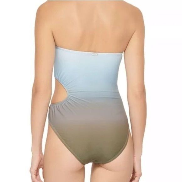 NWT DKNY Ombre Blue Strapless One Piece Swimsuit - Picture 3 of 14